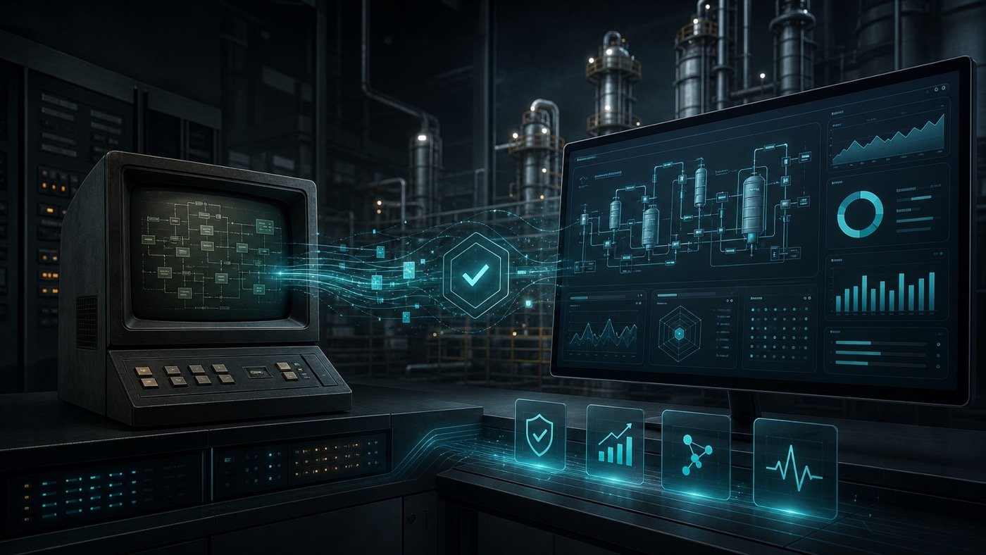 Generic visual of legacy industrial software modernization